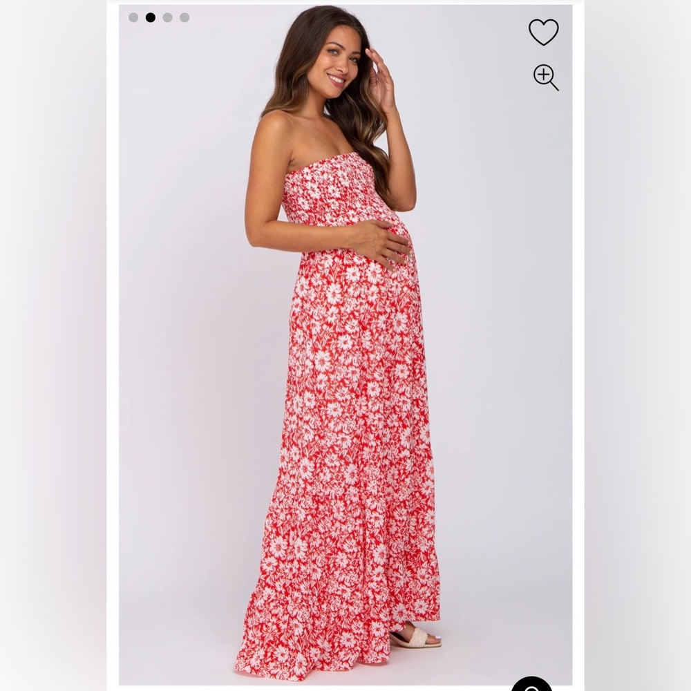 Red Floral Maxi Dress